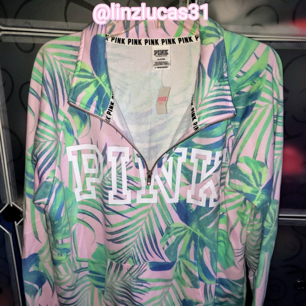 VSPINK szM quarter zip, NWT